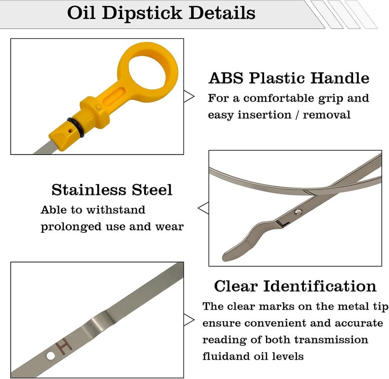 FBLOWMOD 11140-3TA0A Engine Oil Dipstick Indicator, Compatible with Nissan 2014-2020 Rogue 2013-2018 Altima QR25DE Engine Oil Fluid Level Dip Stick Replace 111403TA0A - Image 4